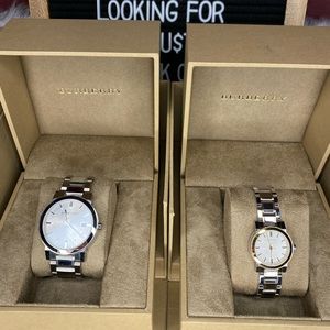 ‼️ SOLD ‼️Authentic BURBERRY The City Men's Watch 38 mm And  women's 26 mm